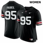 NCAA Ohio State Buckeyes Women's #95 Blake Haubeil Black Nike Football College Jersey OXY2445BI